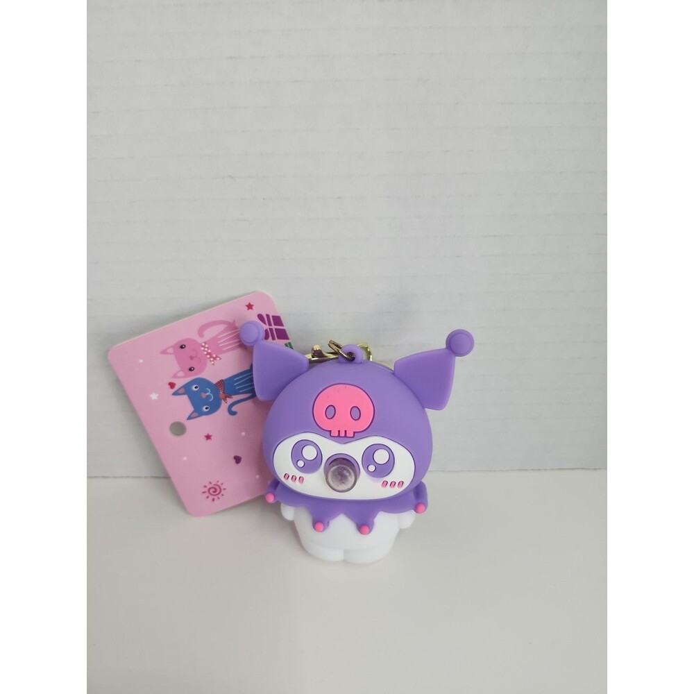 Kuromi Sanrio Character PVC Keychain Figure Charm Bubble Nose